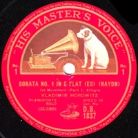 His Master's Voice : Horowitz - Haydn Sonata No. 62
